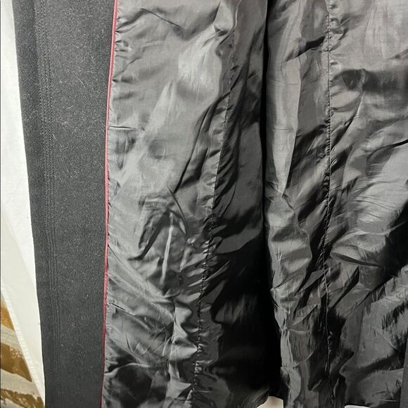 NWOT Worthington Black and Gold Wool Blend Belted Long Women's Trench Coat - Picture 11 of 11